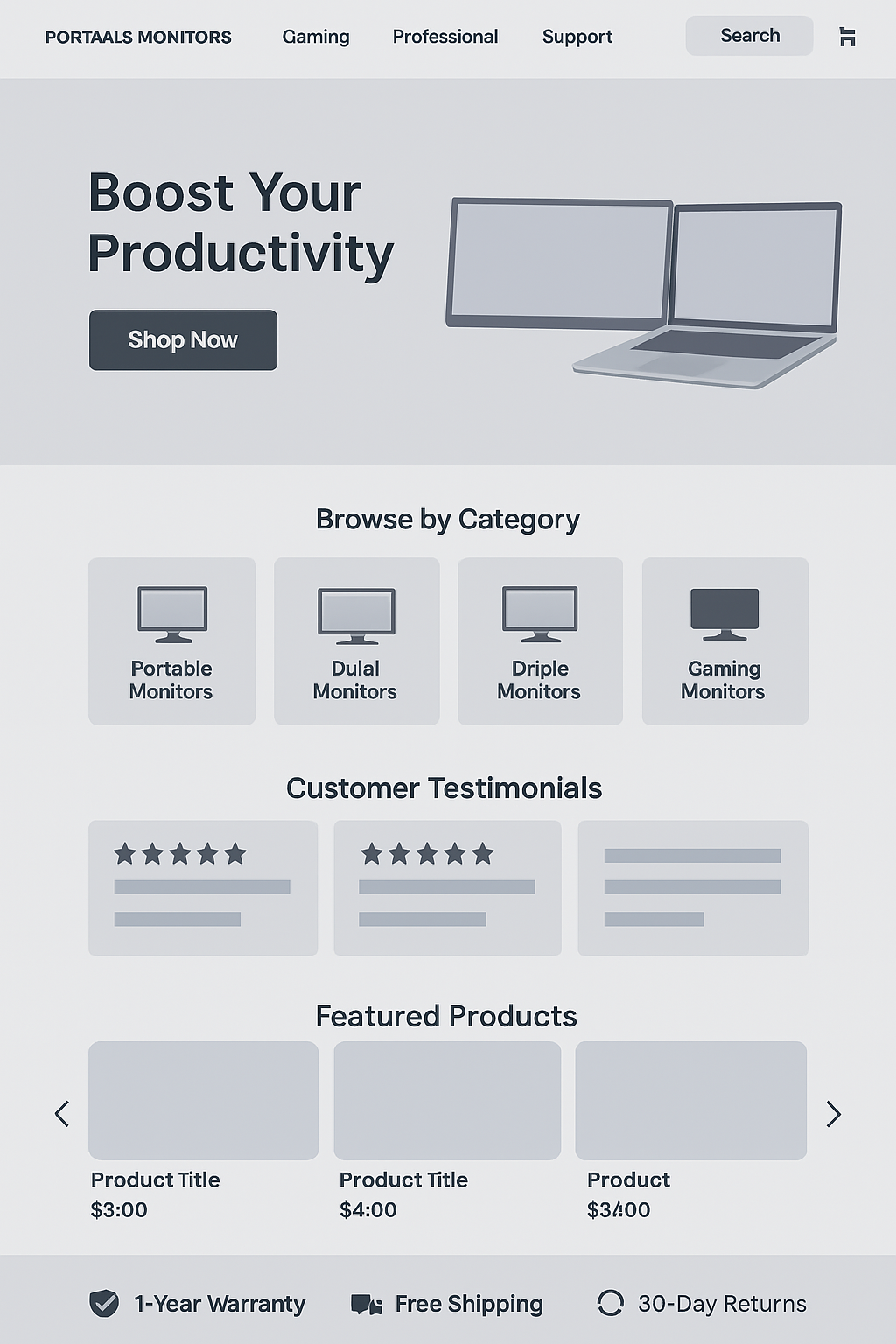 Click to view full size Homepage Wireframe