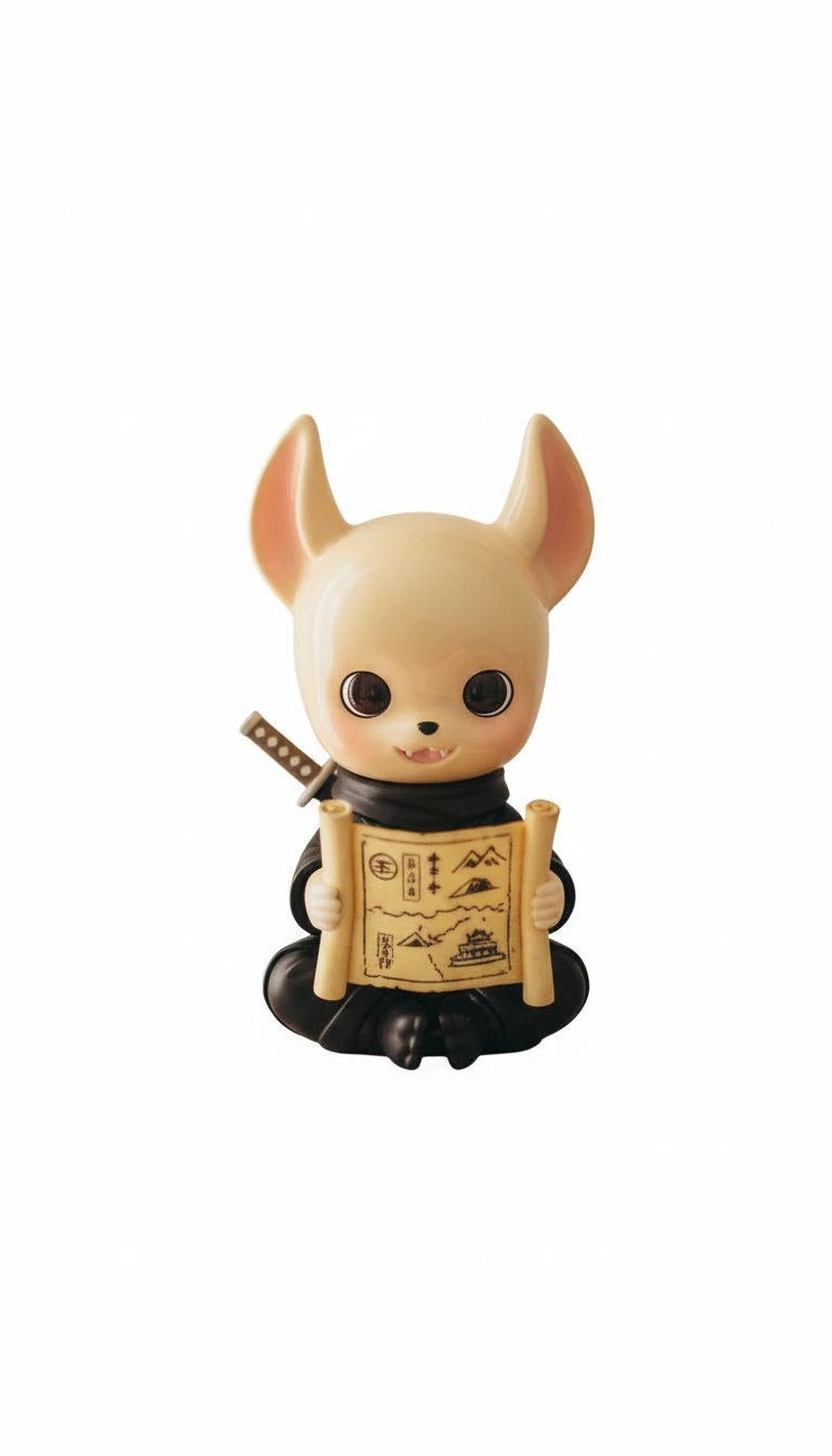 Step 2: Character isolated on white background