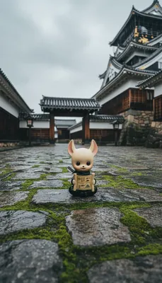 KOZU in feudal Japanese castle courtyard